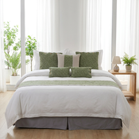 Parure de lit 4 pièces de luxe pour hôtel, 100% coton, drap-housse et housse de couette, style uni tissé, 400 fils/cm², pour la vente en gros