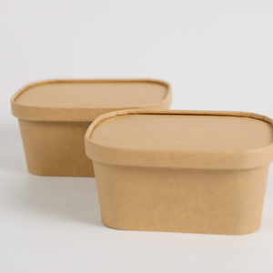 包装箱包装包装包装使い捨て生分解性紙ボウル加熱可能クラフト紙防水食品ボウル蓋付き - Product Image 4