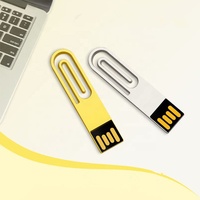 Produk Baru Grosir Murah Promosi USB 4gb 8gb 16gb 32gb 64gb 128GB Flashdisk Model Klip Kertas Logam
