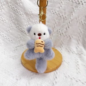 Produits Kawaii en gros, adorable <span class=keywords><strong>loutre</strong></span> de mer tenant un poisson, <span class=keywords><strong>porte</strong></span>-clés en peluche, jouets en peluche pour accessoires de clés - Product Image 5
