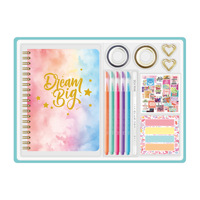 Kit de puces personnalisées autocollants de journal carnet de notes ensemble de journal intime pour adolescentes Kit de scrapbooking anniversaire cadeau de noël pour les enfants