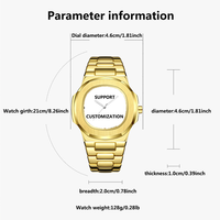 Low MOQ Design Private Label Armbanduhr Benutzer definierte Logo Uhr Alloy Quartz Company Marke Eigener Name Gravur Impressum Uhr