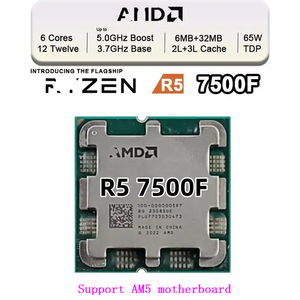 Brand New Computer Desktop AM5 A MD Tray Cpu Processor for <b>PC</b> R5 7500F 3.7Ghz CPU - Product Image 3