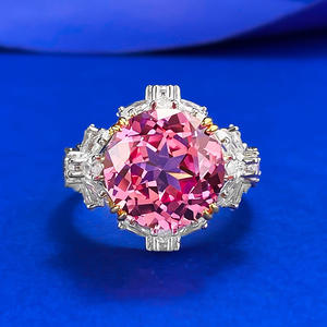 Nieuwe S925 zilveren luxe zware industrie 11 * 11 lotus snijring, rijke dame bruiloftssieraden - Product Image 1