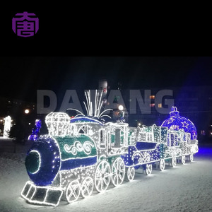 ไฟตกแต่งรูปรถไฟ LED สำหรับภายนอกอาคาร กันน้ำ ตกแต่งคริสต์มาส สนามหญ้า สวน โคมไฟรูปรถจักร ไฟประดับวันหยุด - Product Image 4