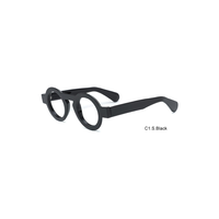 Montures de lunettes optiques rondes en acétate TR avec pont épais pour verres correcteurs unisexes OEM ODM Logo personnalisé