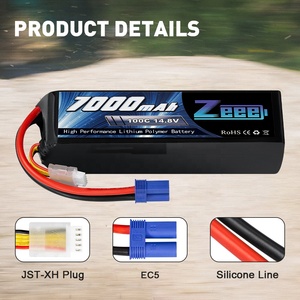 ZEEE 4S Lipo Pin 7000MAh 100C 14.8V Trường Hợp Mềm Pin Với EC5 Nối Cho RTR <span class=keywords><strong>Traxxas</strong></span> X-maxx 8S RC Xe Tải Thùng RC Xe - Product Image 5