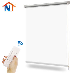Finestra ufficio casa tinta unita in poliestere tessuto impermeabile elettrico automatico di sollevamento ombreggiatura <span class=keywords><strong>Zebra</strong></span> <span class=keywords><strong>tenda</strong></span> - Product Image 1