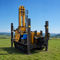 Machine de forage de puits d'eau pneumatique DTH, foreuse de puits de 200 m, moteur diesel, foreuse de puits sur chenilles