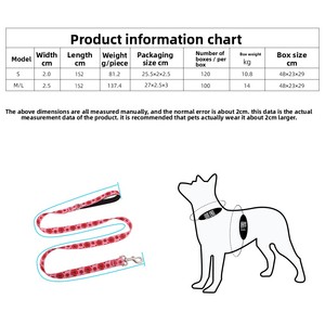 Heat-transfer Print Nylon Dog Leash P-style Collar; Suitable for Small/medium/large Breeds; Prevents Large Dogs <strong>Getting</strong> <strong>Lost</strong> - Product Image 6