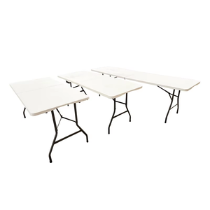 <span class=keywords><strong>Tavoli</strong></span> Pieghevoli Leggeri per Campeggio Familiare, Arredamento Outdoor Multifunzionale Durevole, Bianco - Product Image 5