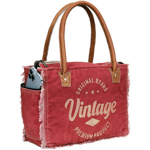 Sac fourre-tout en toile fait main grande capacité pour femme avec anses en cuir, sac à bandoulière élégant pour le travail, sac de voyage décontracté, personnalisable - Product Image 1