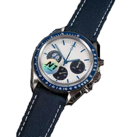 Montre de luxe pour homme personnalisée, automatique, mécanique, en acier inoxydable, avec cristal saphir, mouvement Seiko, réserve de marche, analogique, pour plongée