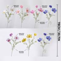 Bunga Cosmos Putih Sutra Buatan 78CM Dekorasi Pernikahan Buket Hadiah Perlengkapan Dinding Bunga
