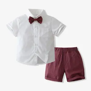 Set pakaian anak laki-laki dan bayi, setelan baju kostum anak-anak, atasan dan bawah 2024