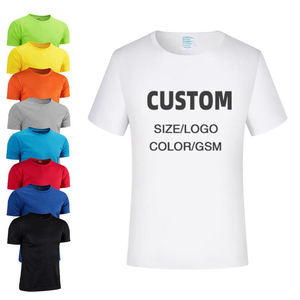 Camisetas Sublimables 100% Poliéster con Logotipo para Hombres, Mujeres y Niños, Camisetas Blancas Lisas al por Mayor con Logotipo Personalizado Impreso - Product Image 1
