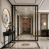 Panneau décoratif de séparation de pièce en acier inoxydable 304, écran d'accentuation murale, décoration murale, design d'intérieur pour hall d'hôtel, sur mesure