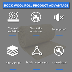 Fireproof Rock Wool Blanket 3m 5m Thermal Insulation Roll for Building Construction - Product Image 4