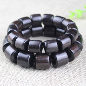 Pulsera de cuentas de ébano de 15 mm, joyería budista de madera para hombres, mujeres, regalo para parejas - Product Image 1