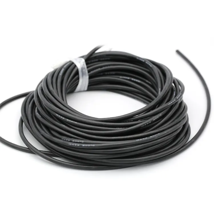 Câble à Silicone Flexible rouge ou noir, 8 AWG, câble en caoutchouc résistant à la chaleur