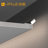 Noir 45 °   Profilé en aluminium LED à encastrer pour éclairage de plafond périmétrique commercial avec bande LED de 12 mm