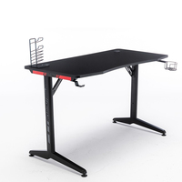 Nouvelle table de jeu pour ordinateur portable 2026 avec design de pieds creux, en forme de T, LED RGB, la meilleure table de jeu Mesa Gamer