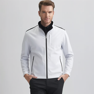 Free Design Custom Herren Winter Soft shell Jacke Wasserdichte Golf Wind jacke mit Nylon Zipper Brand Sportswear für Club-Teams - Product Image 3