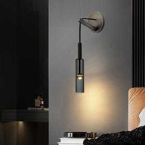 Italian Minimalist All-Copper Crystal Bedside <b>Wall</b> Middle LED Adjustable Height Luxury Hotel Living Room <b>TV</b> Background Ambient - Product Image 2