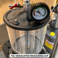 Extracteur d'huile pneumatique 80L avec réservoir de récupération d'huile usagée et gobelet doseur 10L, pompe d'aspiration sous vide, outil de garage