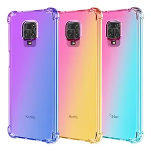 New Fashion TPU Back Cover Gradient Color Cell Phone CaseためRedmi Note 9S Shockproof CasesためXiaomi Note 10 Pro