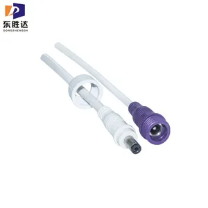 Penjualan terlaris kabel steker Dc Wanita Pria 5.5X2.1mm 2 Pin konektor kawat Dc