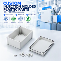 Boîtier en plastique ABS noir étanche personnalisé pour projets électriques, boîte de jonction extérieure, boîtiers électroniques et pour instruments