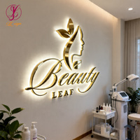 Letrero Luminoso para Interiores, Recepción de Spa, Nombre de Marca Personalizado, Letrero de Metal con Retroiluminación 3D, Logotipo de Salón de Belleza para Negocios