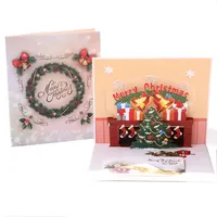 Dekorasi Natal Decoracion Navidad Cetakan Disesuaikan Diy Cinta Pop 3d Kartu Natal