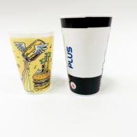 300 ml 400 ml 500 ML tasse de bière en plastique personnalisée 10 OZ tasse en plastique à surface lisse réutilisable tasse à boire de fête de festival