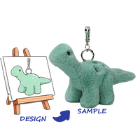 Poupée en peluche personnalisée de 10 cm, OEM - Peluche longue super douce brodée