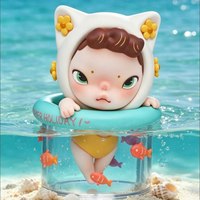 Sooya Studio Beach Holiday Blind Box Figur Koleksi Lucu Hiasan Meja Mainan Trendi Hadiah Bertema Anime atau Merchandise Anime