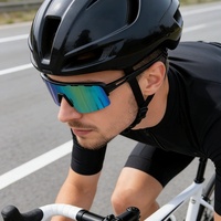 Lunettes de soleil sportives à demi-monture blanches avec logo personnalisé, verres Sunset Shield, lunettes de cyclisme, vente en gros, MOQ