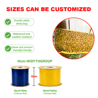Chemisch vrij extra kleverige gele insectenvaltape, 10cm x 25m, voor bloementuinen, hoge vangpercentage.