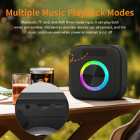 T103, Speaker Nirkabel Portabel 15W, Speaker Luar Ruangan Tahan Air dengan Lampu RGB, TWS, Kartu TF/AUX, Panggilan Bebas Genggam