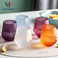 Verre à whisky personnalisé en forme de diamant, sans pied, pour dégustation, vin, liqueur, jus et eau – Vente en gros