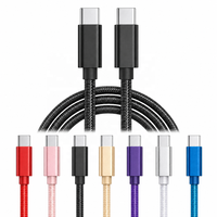 Câble de données USB C tressé Cantell 60W 1M 2M 3M, charge rapide Type C vers Type C pour iPhone 15 16 16 Pro Max