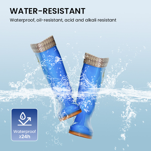 Construction Plastique Caoutchouc de protection pour hommes Bottes de travail Gumboot Mining PVC Rain Safety Industrial Boots - Product Image 4