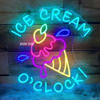 Enseigne lumineuse au néon personnalisée Winbo pour boutique de crème glacée, enseigne au néon personnalisée, entreprise d'enseignes au néon, enseigne lumineuse au néon pour café, boutique, restaurant