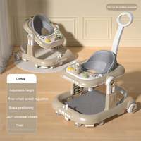Trotteur pliable de haute qualité, assis, apprenant à pousser, 4 en 1 avec roues de siège, cadre en plastique, vente en gros