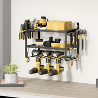 Support mural de rangement pour outils de garage pour perceuse et organisation d'outils à main