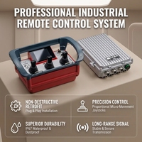 Control Remoto Inalámbrico Industrial para Cargador de Troncos, 500m, IP67, 12-24V, Controlador de Equipos Hidráulicos
