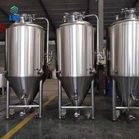 Cuve de fermentation conique de bière Cuve en acier inoxydable 500l 1000l 2000l Cuve de fermentation de bière