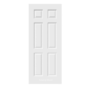 Economico 6 pannelli moderno Primer <span class=keywords><strong>bianco</strong></span> nordamericano Texture HDF nucleo cavo MDF porta in legno per alberghi e camere da letto - Product Image 1