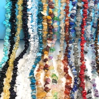 Perles Irrégulières en Éclats Libres, Gravier de Pierre Naturelle, Cristal de Quartz, Agate, Corail, Turquoise pour Fabrication de Bijoux Collier DIY
